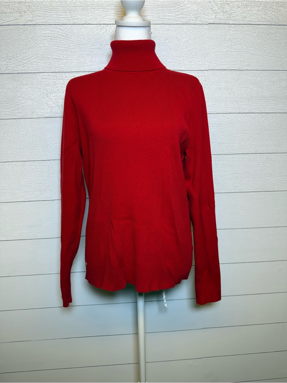 Ralph Lauren Black Label Red Ribbed Turtleneck Sweater XXL